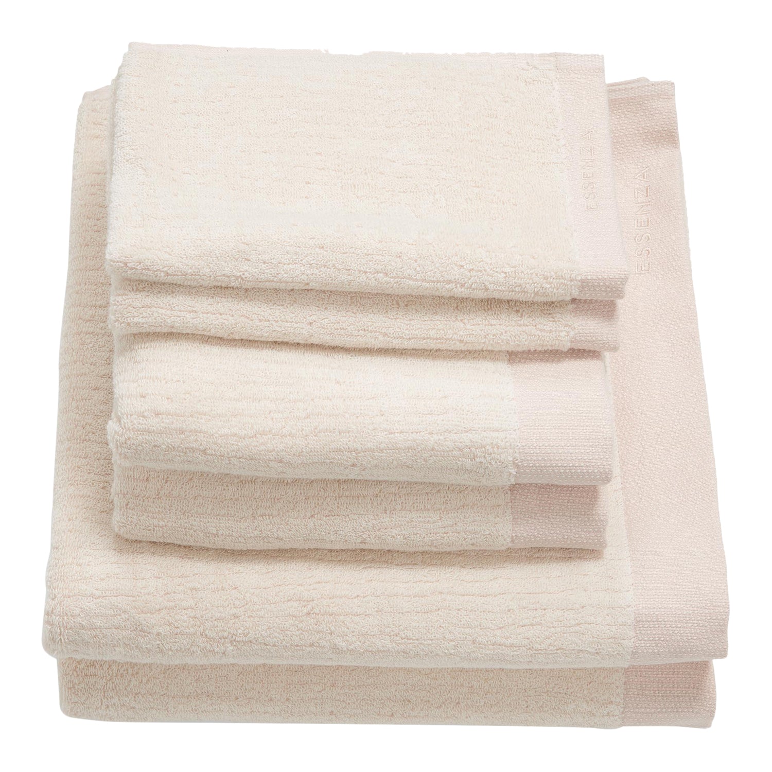 Essenza Connect Organic Lines Badtextielset - Set van 6 - Ecru