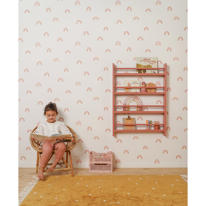 Little Dutch - Vliesbehang - Little Rainbows Wit - Wit - 10mx53 cm