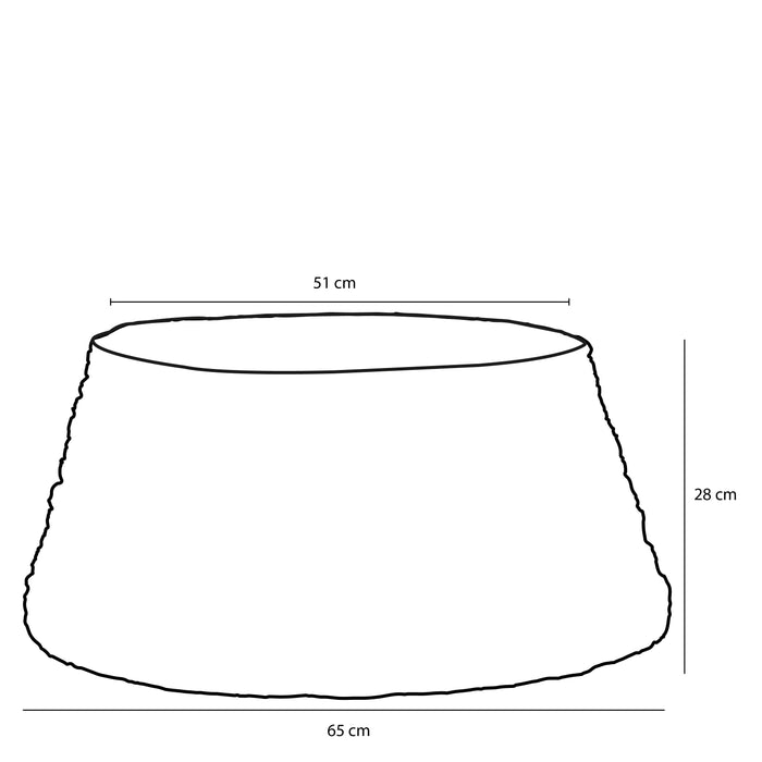 House of Seasons Kerstboommand - H28 x Ø65 cm - Wilgentakken - Bruin
