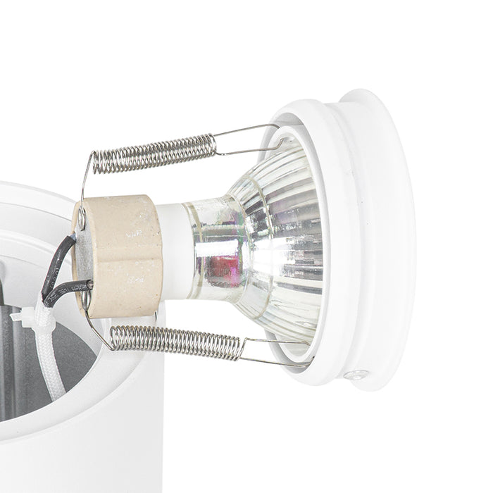 QAZQA Moderne plafondspot wit draai- en kantelbaar - Rondoo up