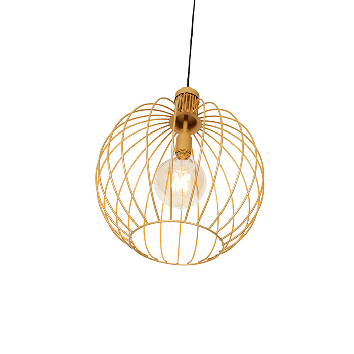 QAZQA Hanglamp wire-dos - Goud|messing - Design - D 400mm