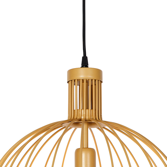 QAZQA Hanglamp wire-dos - Goud|messing - Design - D 400mm