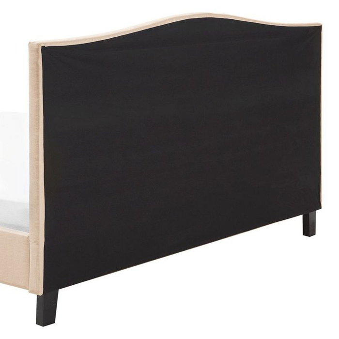 Beliani-MONTPELLIER -Tweepersoonsbed-Beige-160 x 200 cm-Polyester