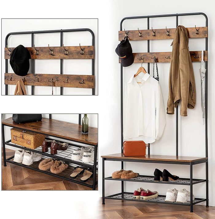 Furnilux - Grote kapstok - kledingrek met schoenenrek