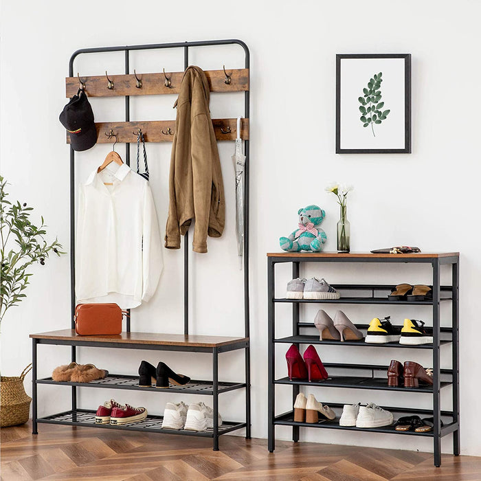 Furnilux - Grote kapstok - kledingrek met schoenenrek