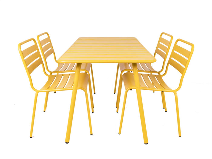 Metalen tuinset Max okergeel 150 cm