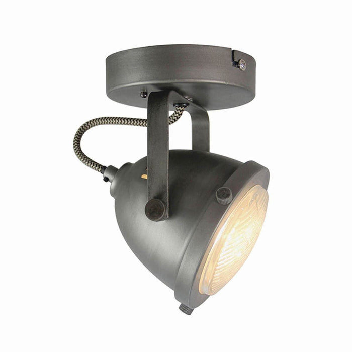 LABEL51 - Led Spot Moto 1-Lichts -  Burned Steel Metaal - Glas