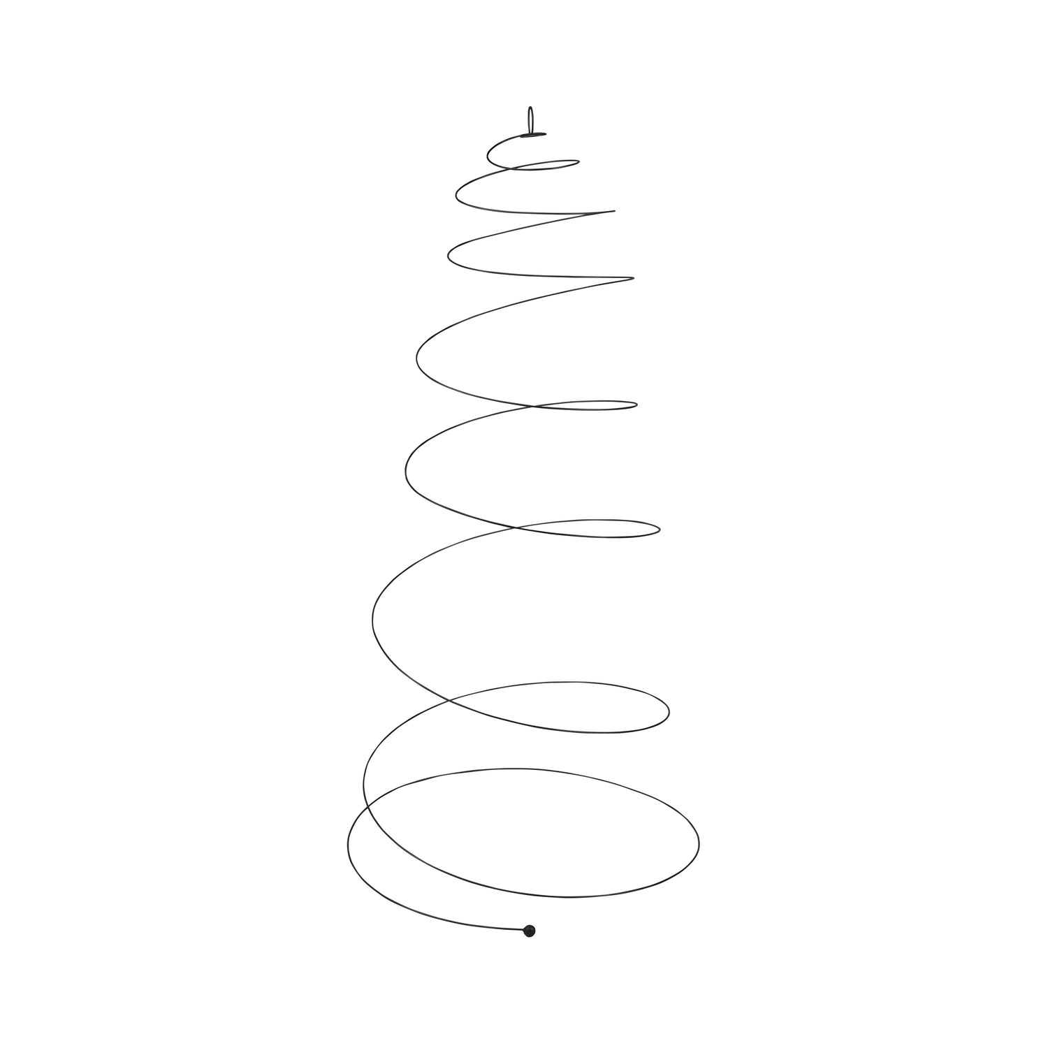 vtwonen Metal Spiral Tree 80 cm - Zwart