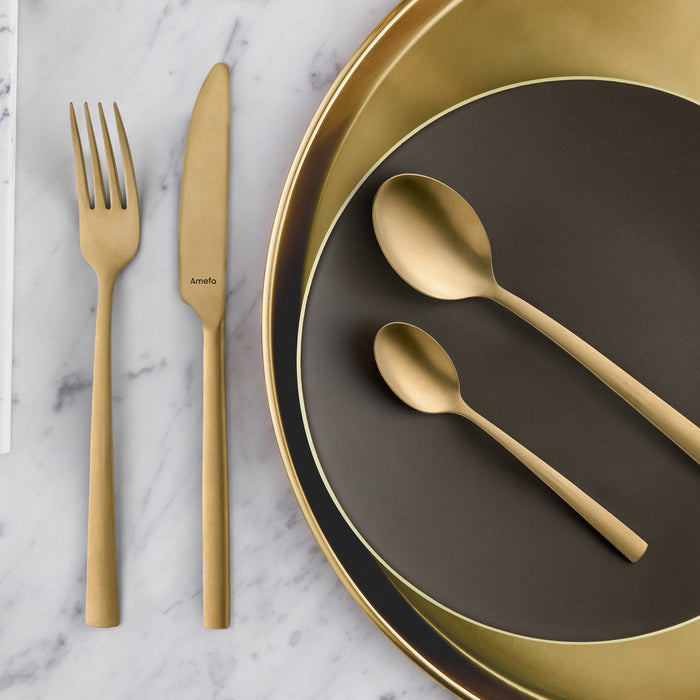Amefa Manille Vintage Bestekset 16-delig - Goud