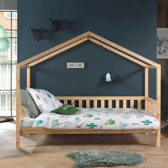 Vipack Dallas Huisbed met Hekje 90 x 200 cm - Naturel