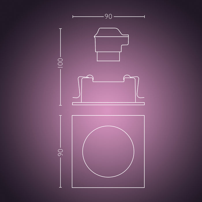 Philips Hue White & Color Ambiance Centura Inbouwspot - GU10 - 1-pack