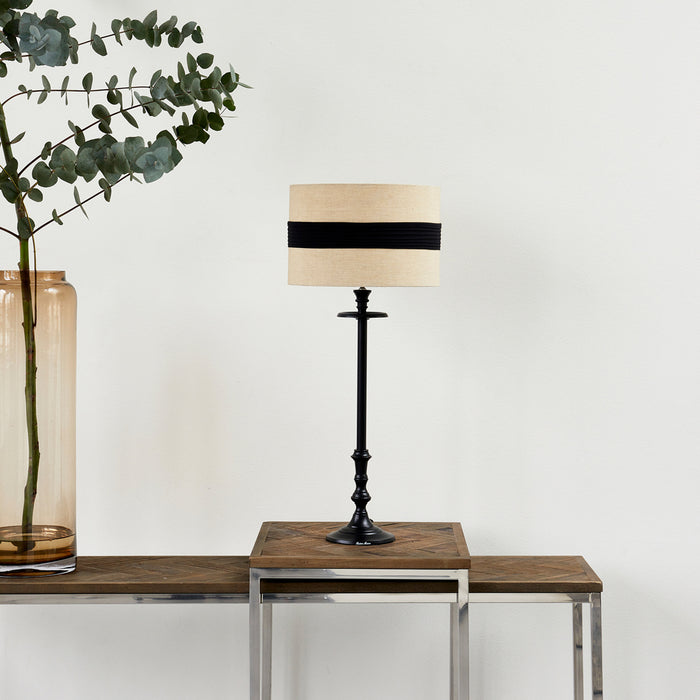 Riviera Maison Block Stripe Lamp Shade black 20x30
