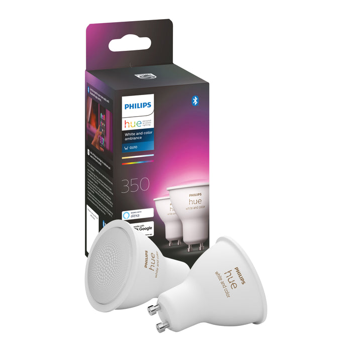 Philips Hue White & Color Ambiance Lichtbron - GU10 - 2-pack