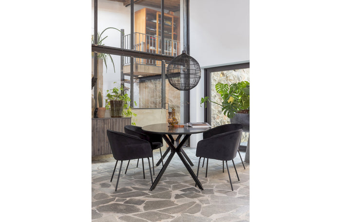 WOOOD Enes Hanglamp - Metaal - Zwart - 33x14x14