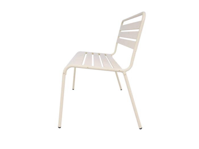 Metalen tuinbank Max 120 cm ivoor