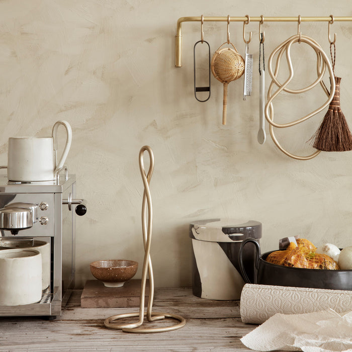 Ferm Living Curvature Keukenrolhouder - Brass
