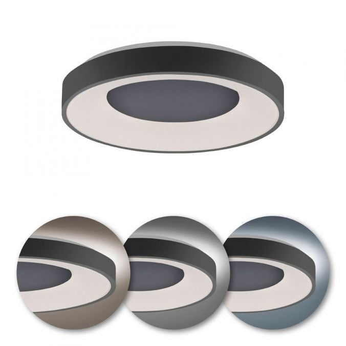 Paul Neuhaus Plafondlamp Anika Zwart 48cm Ø incl. Afstandsbediening