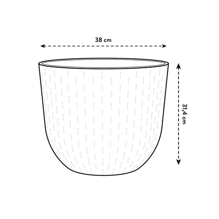 Elho Fuente Grains Bloempot 38 cm - Grijs