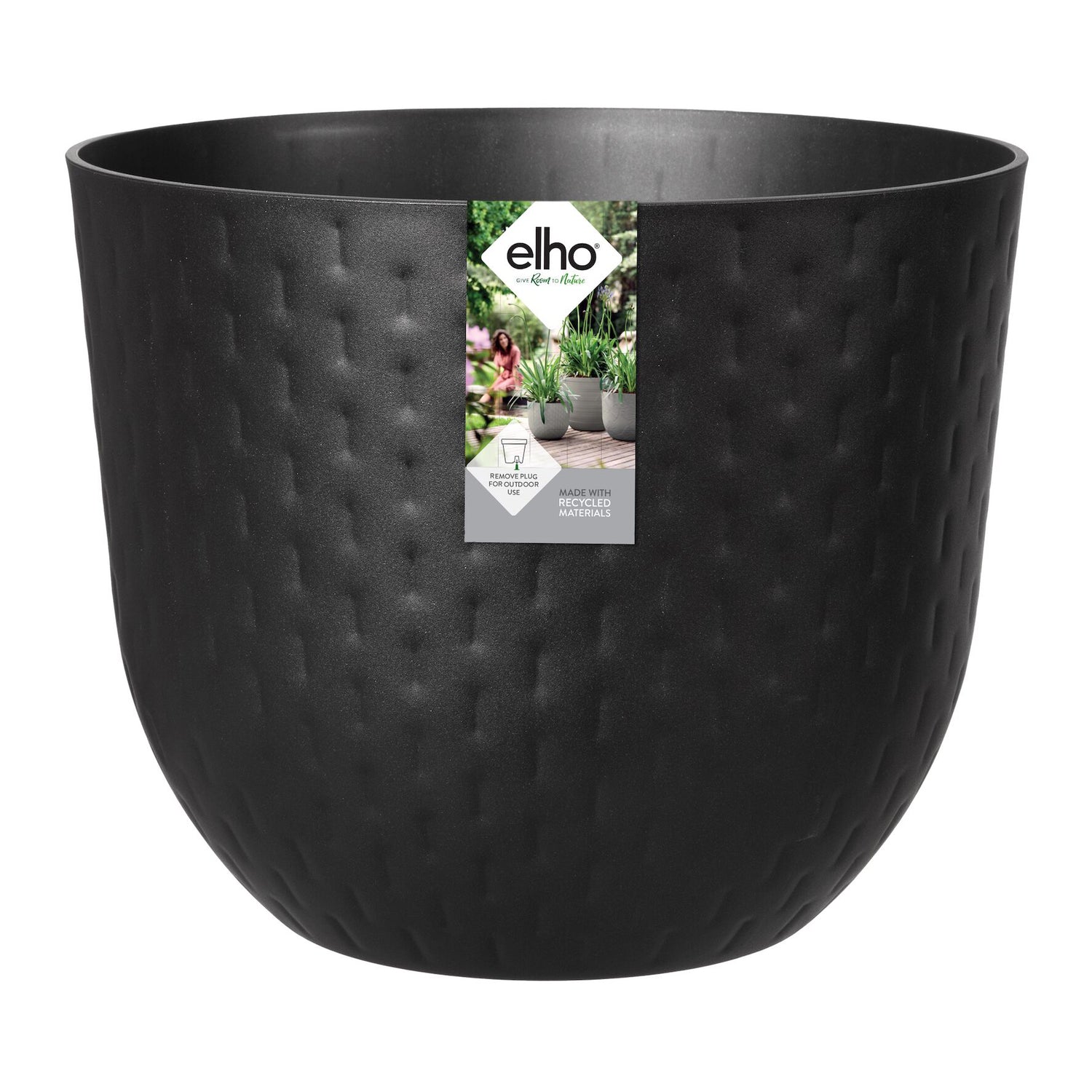 Elho Fuente Grains Bloempot 47 cm - Zwart