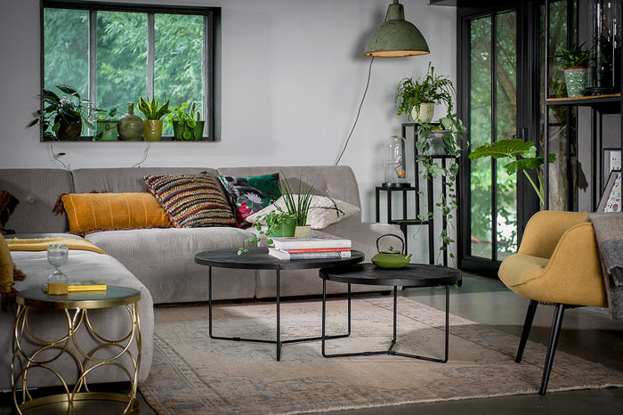 Mister Habitat - The Chelsea-  Salontafelset Van 2 - Mangohout - Zwart