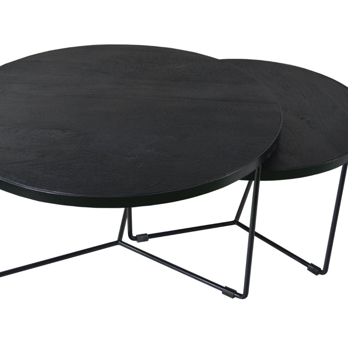 Mister Habitat - The Chelsea-  Salontafelset Van 2 - Mangohout - Zwart