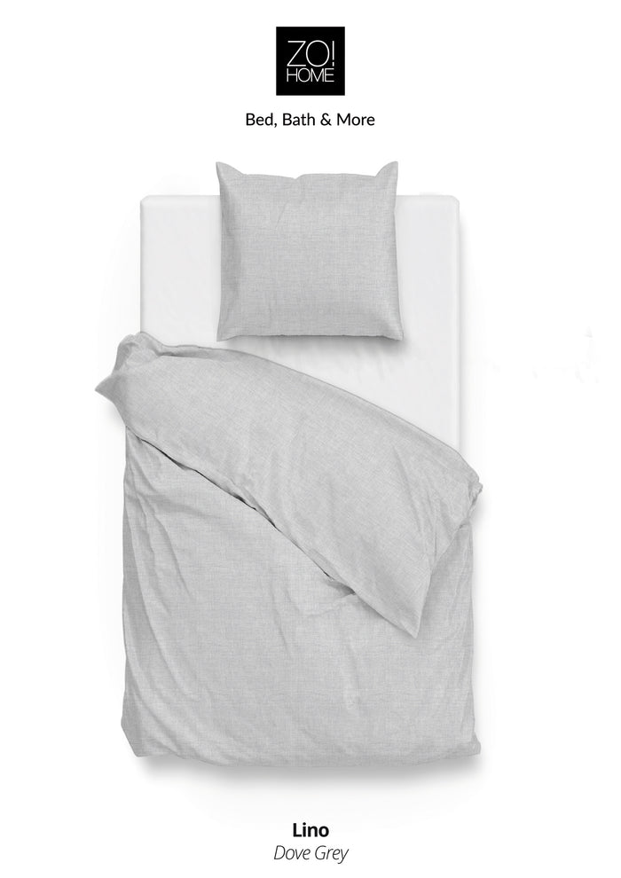 Zo Home Dekbedovertrek Katoen Lino Linnen Look dove grey