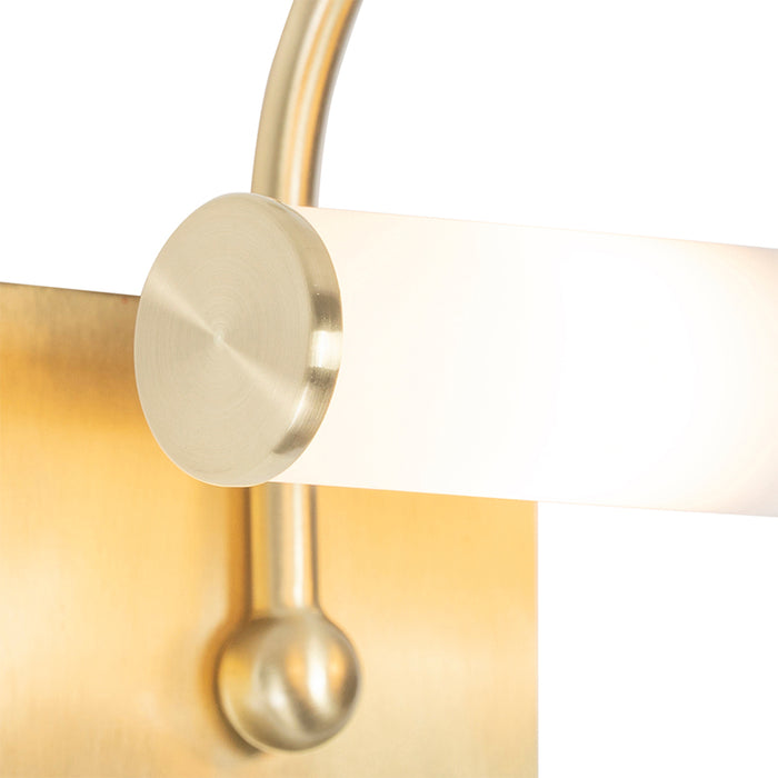 QAZQA Klassieke badkamer wandlamp goud IP44 2-lichts - Bath Arc