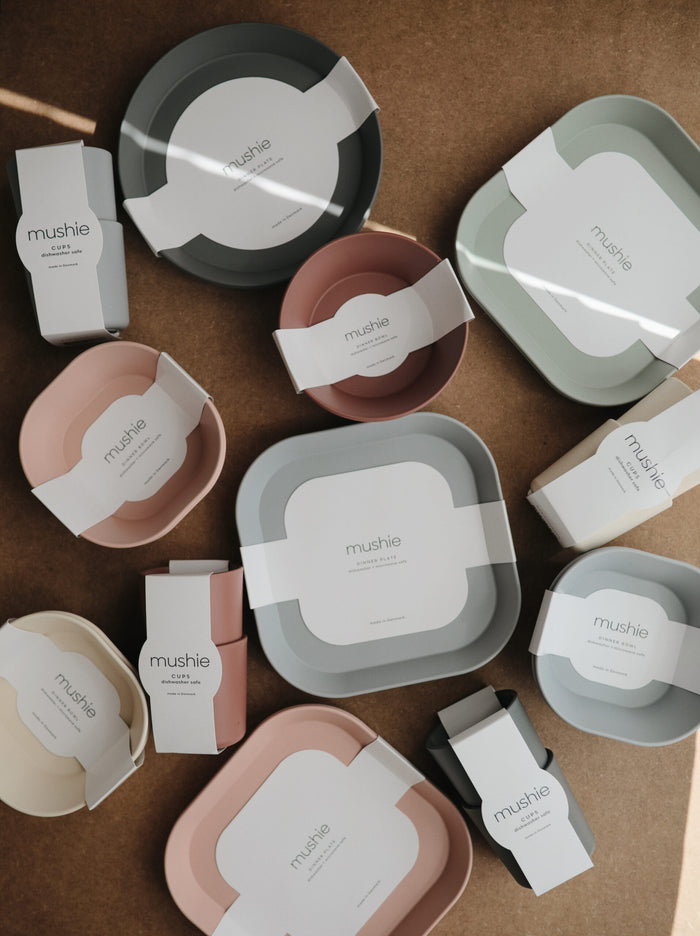 Mushie bekers sage set van 2 (Ø 7,5 centimeter x 7,5 centimeter)