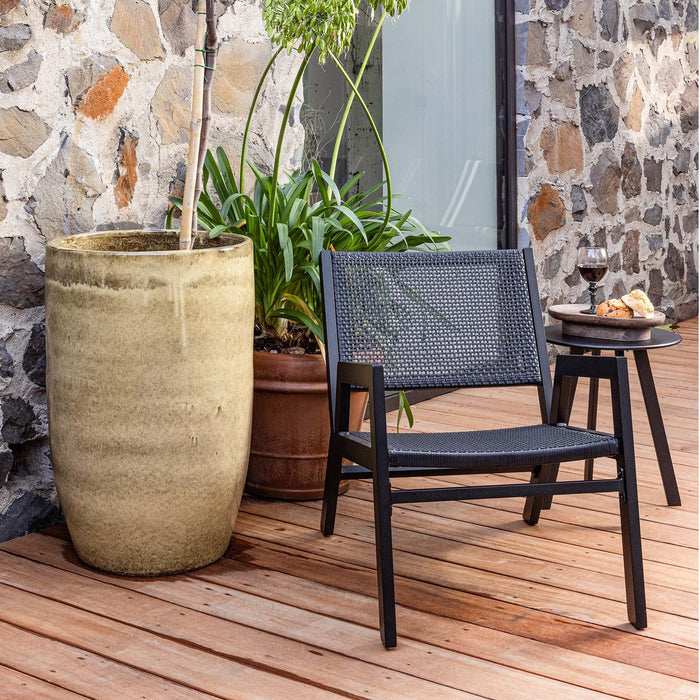 Woood Puk Fauteuil Met Armleuning - Zwart