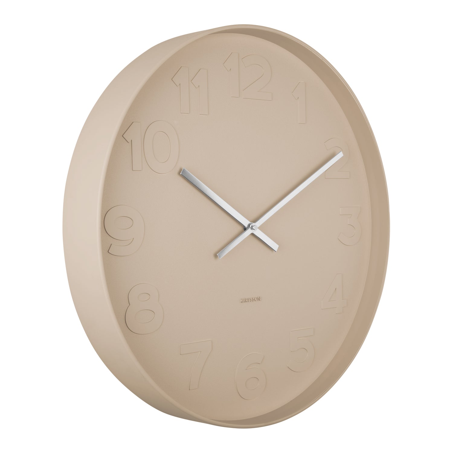 Karlsson Mr. Brown Numbers Wandklok L - Bruin