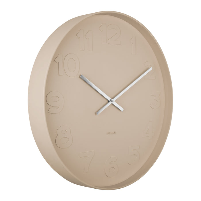 Karlsson Mr. Brown Numbers Wandklok L - Bruin