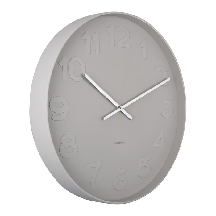 Karlsson Mr. Grey Numbers Wandklok L - Warm Grijs