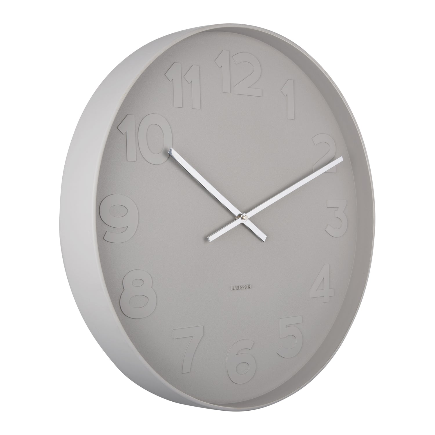 Karlsson Mr. Grey Numbers Wandklok L - Warm Grijs