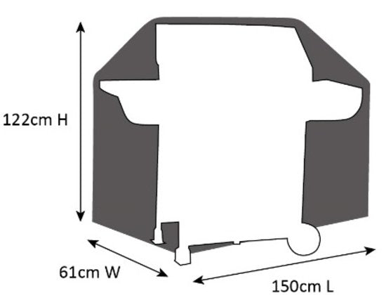 SORARA Beschermhoes BBQ 122 x 150 x 61 cm