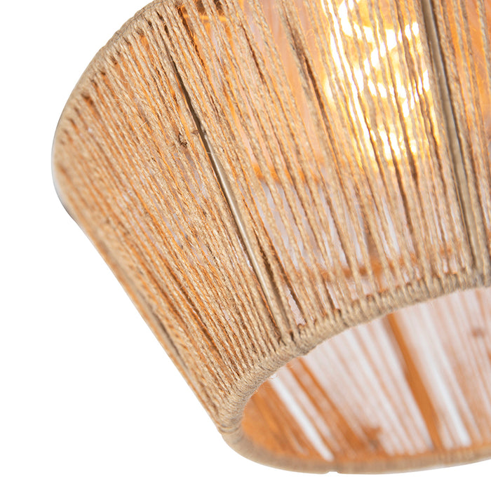 QAZQA Hanglamp jenthe - Naturel - Landelijk - D 40cm