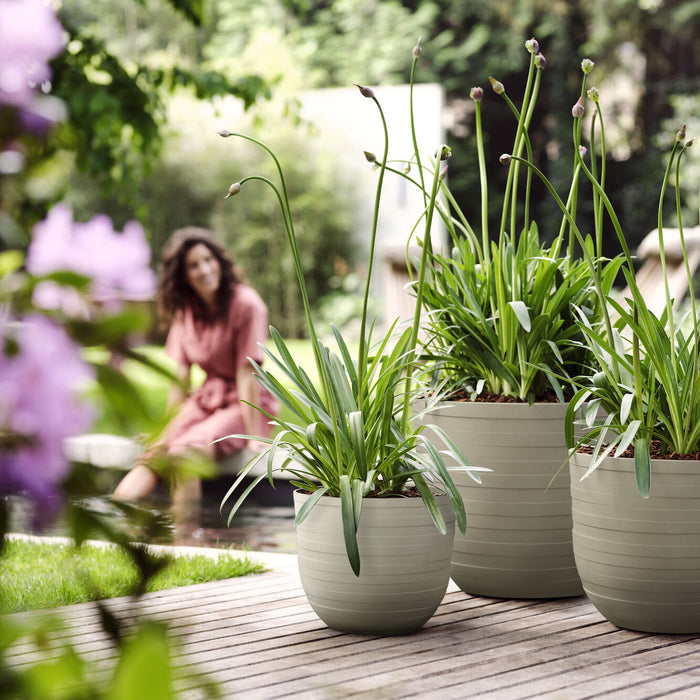 Elho Fuente Rings Bloempot 47 cm - Grijs