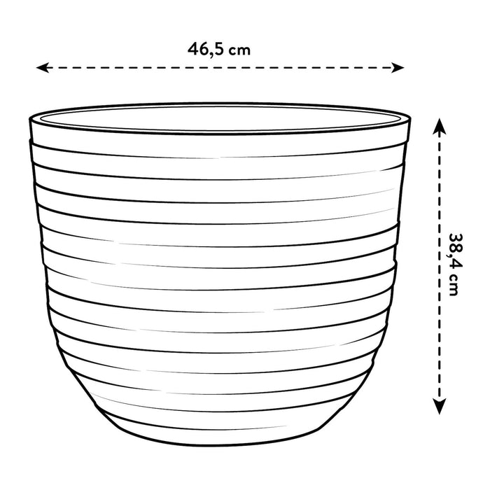 Elho Fuente Rings Bloempot 47 cm - Grijs