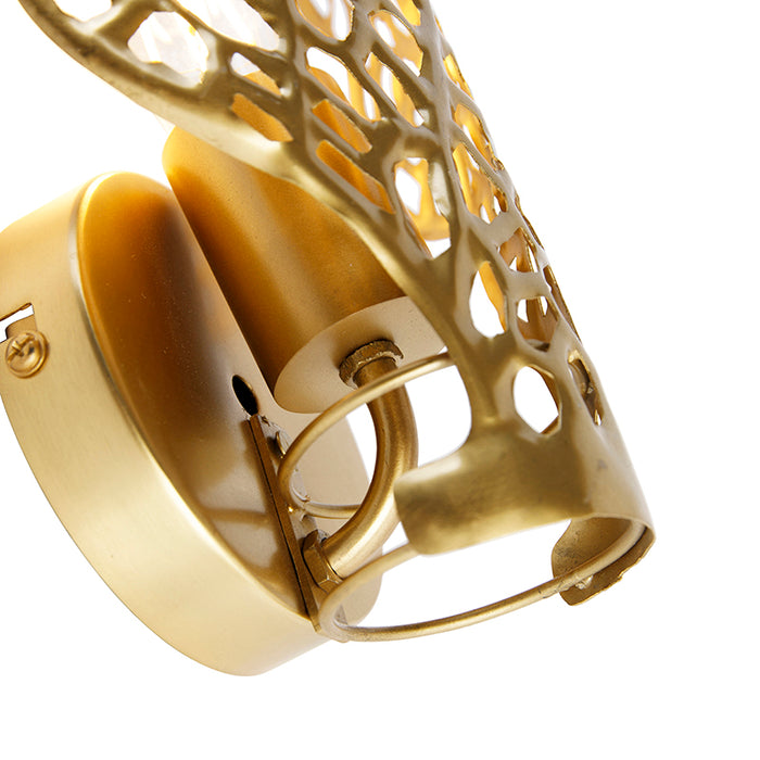 QAZQA Wandlamp luuk - Goud|messing - Design - L 20.5cm