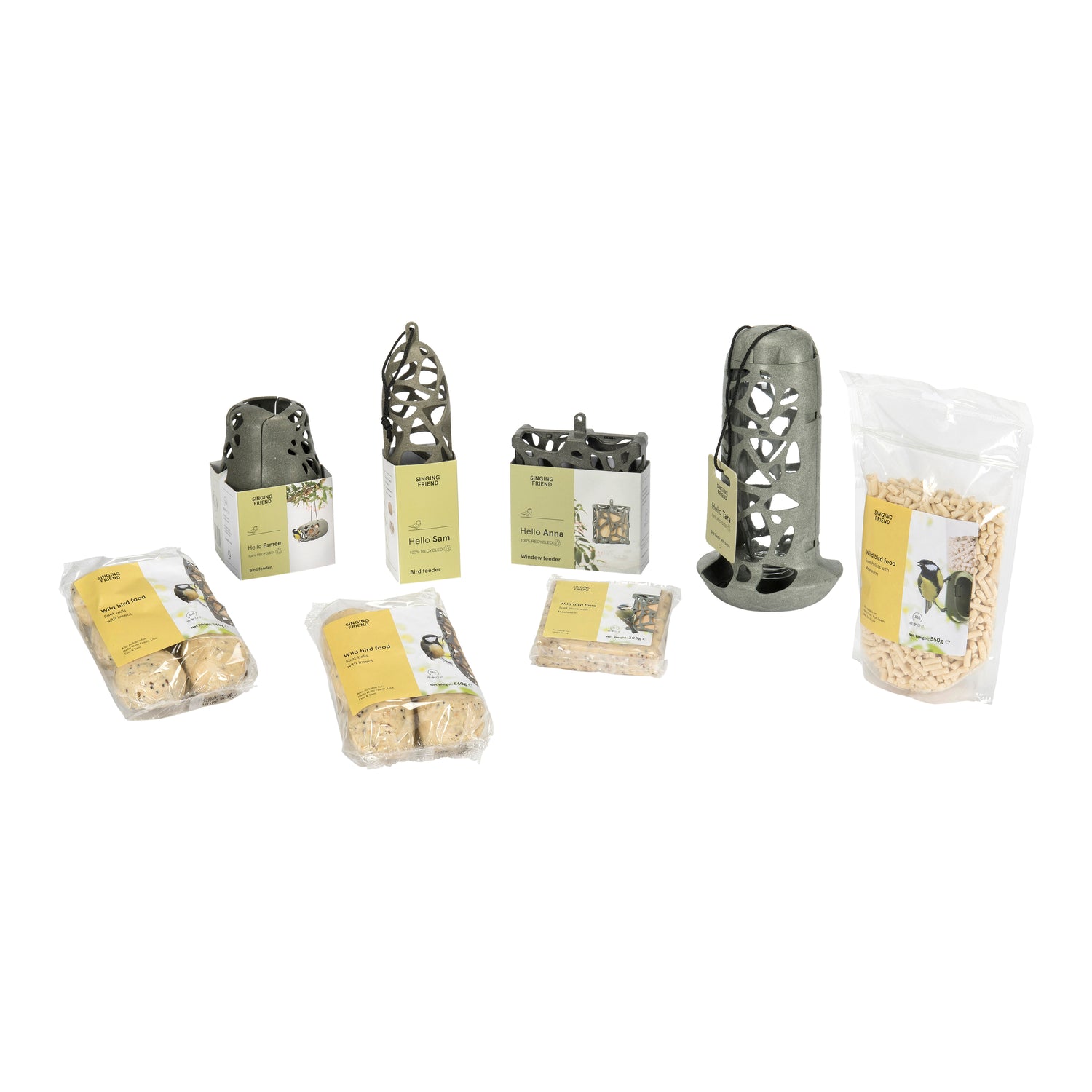 SingingFriend Recycle Pakket incl. Voeders en Vogelvoer