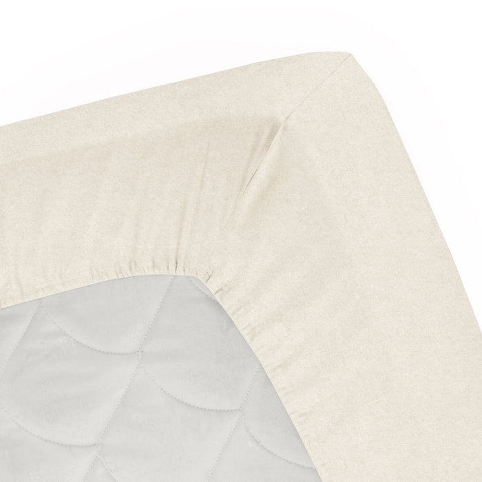 Eleganzzz Topper Hoeslaken Flanel ivoor