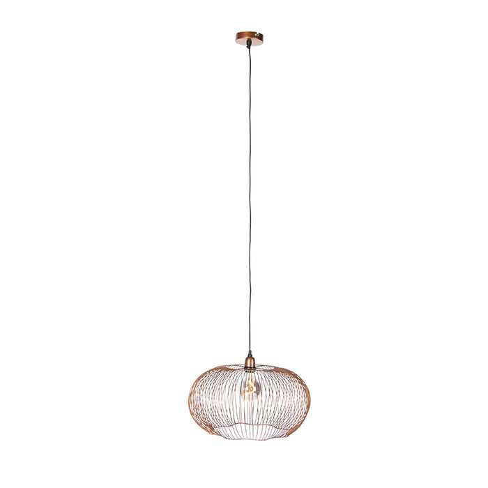QAZQA Industriële hanglamp koper 49 cm - Finn