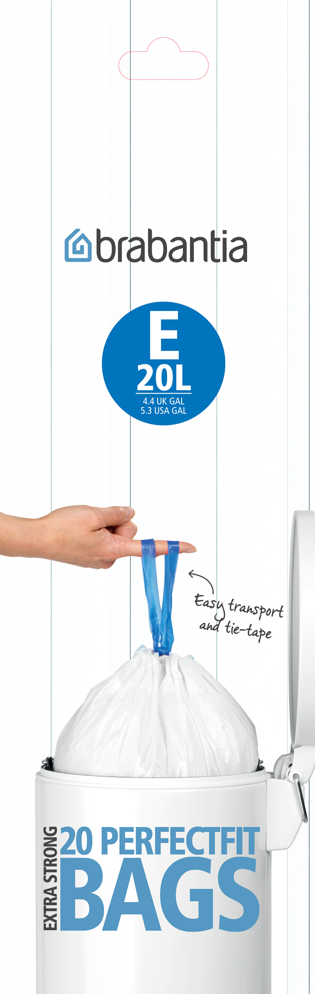 Brabantia Type E PerfectFit Afvalzak 20 Liter Laag Model - 20 zakken