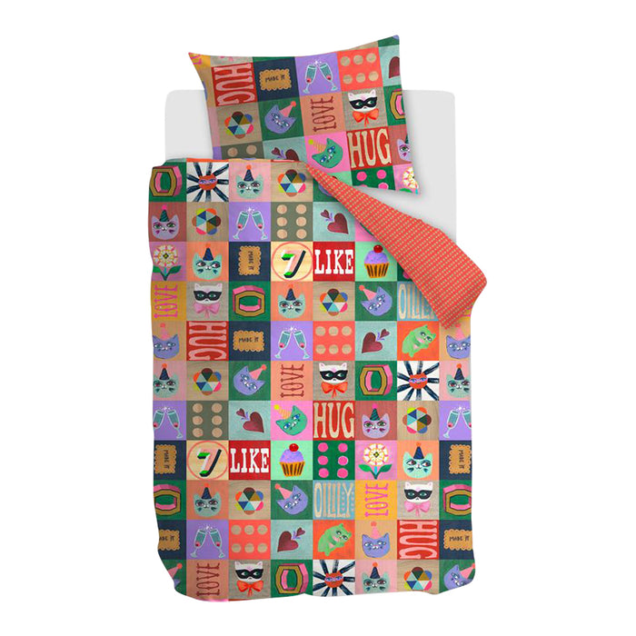 Oilily Party Blocks Dekbedovertrek 100 x 135 cm - Multi
