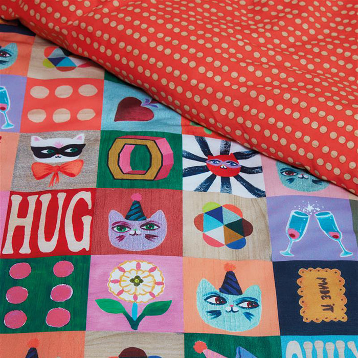 Oilily Party Blocks Dekbedovertrek 100 x 135 cm - Multi