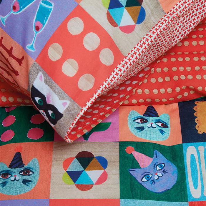 Oilily Party Blocks Dekbedovertrek 100 x 135 cm - Multi