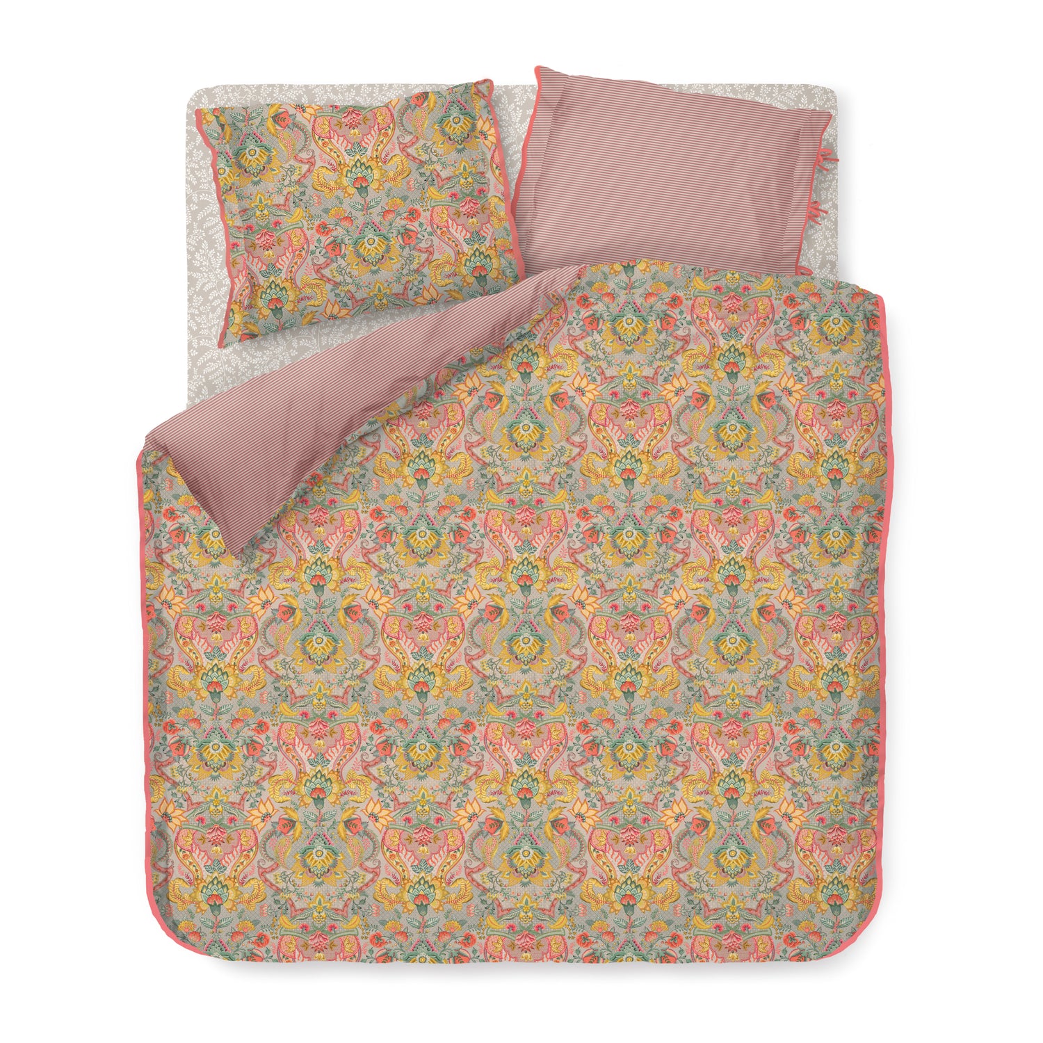 Pip Studio Leafy Hoeslaken 160 x 200/220 cm - Khaki