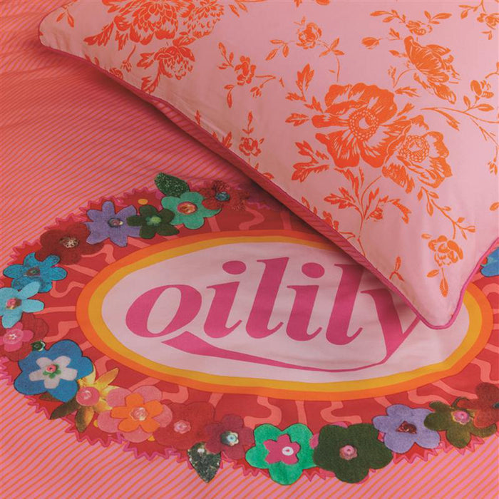 Oilily Prom Flowers Dekbedovertrek 100 x 135 cm - Roze