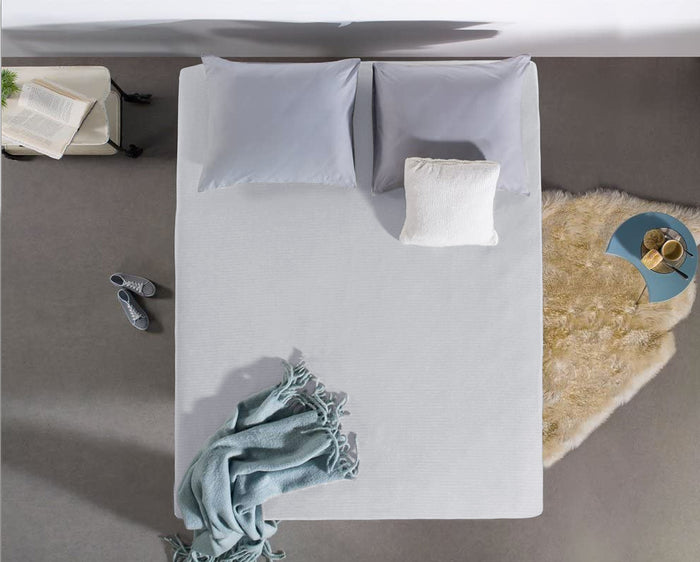 LINNICK Badstof Velours Hoeslaken light grey lits jumeaux