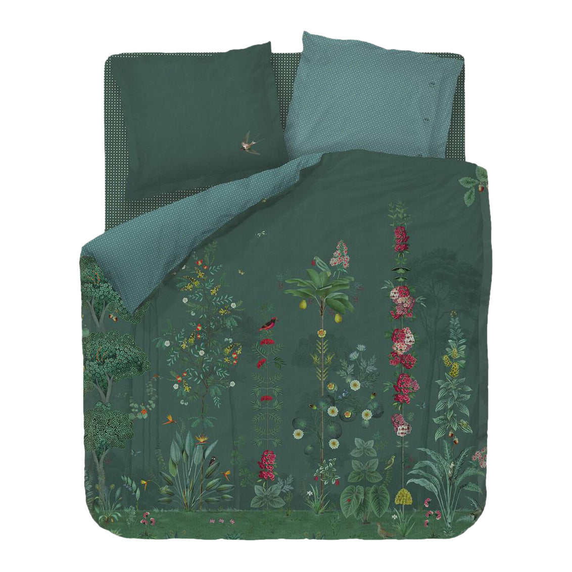 Pip Studio Babylons Garden Dekbedovertrek 240 x 220 cm - Groen