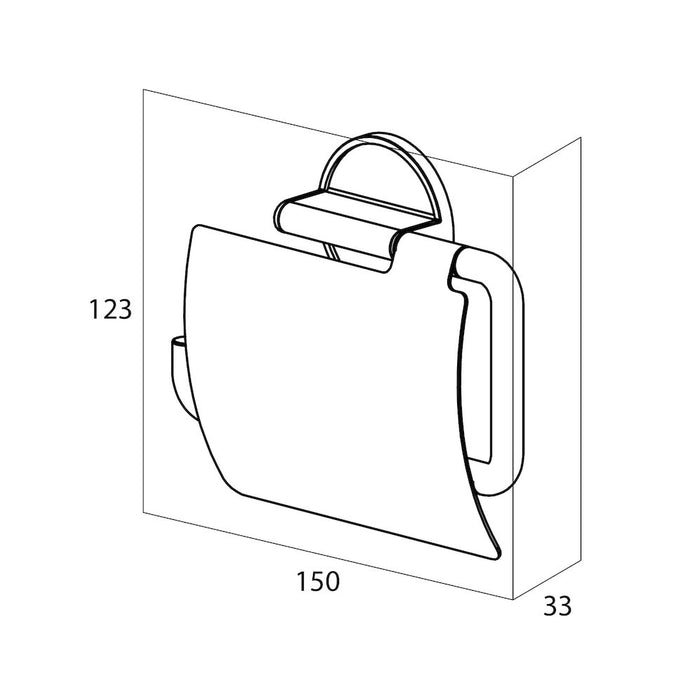 Tiger Tune Toiletrolhouder met Klep - Zwart Metaal Geborsteld / Zwart